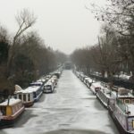 Ice on the canal in Little Venice.